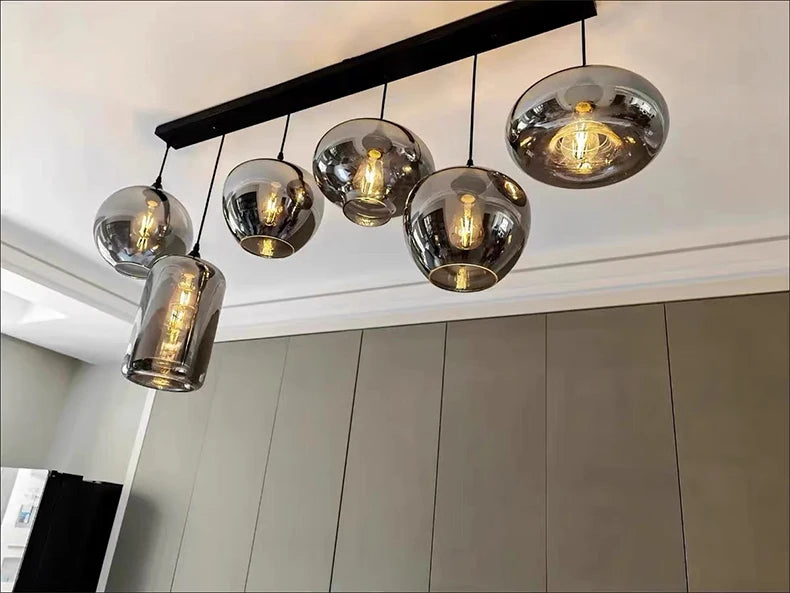 Lampada Sospensione Led Moderna In Acciaio Inossidabile Spazzolato per Soggiorno E Sala Da Pranzo