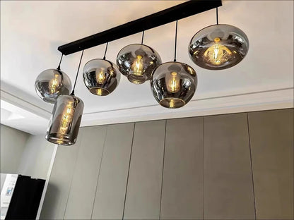 Lampada Sospensione Led Moderna In Acciaio Inossidabile Spazzolato per Soggiorno E Sala Da Pranzo
