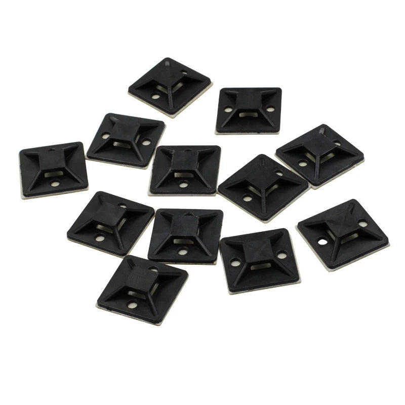 Kit Supporto Base Adesivo Rimovibile Per Fascette Cavi, 100 Pezzi Morsetti Installazioni Auto