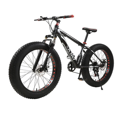 Fat Bike 26 Pollici Con Ammortizzatori Freni A Disco E Pneumatici Allargati Per Spiaggia Neve Fuoristrada
