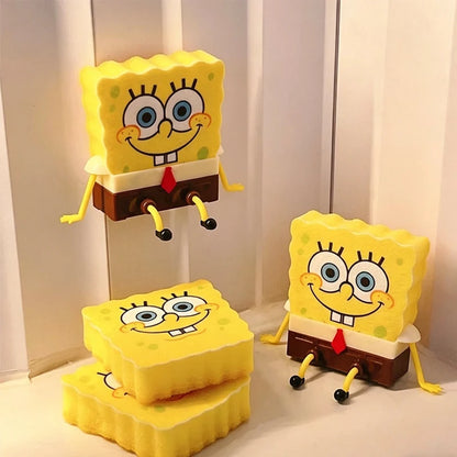 Spugna Per Piatti Con Spazzola Integrata SpongeBob Panno Cucina Abrasiva Per Pulizia Efficace
