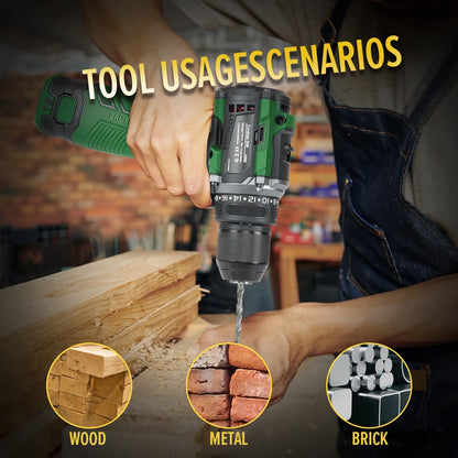 Prostormer Trapano Avvitatore Elettrico Brushless 17V 60 Nm Led Impostazioni 20 e 1 Portatile