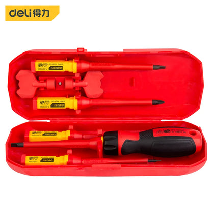 Set Cacciaviti Isolati VDE Deli Per Elettricista Con Testa Phillips A Taglio Magnetico
