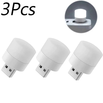 Luce Notturna Usb Mini Led Rotonda Per Lettura Protezione Degli Occhi Lampada Da Lettura Portatile