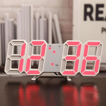 Orologio Digitale Led 3D Da Parete Con Modalità Notte Decorazione Elegante Per Camera Da Letto