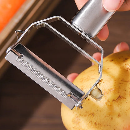 Pelapatate Multifunzionale In Acciaio Inox Con Grattugia E Affettatrice Per Verdure Frutta Julienne