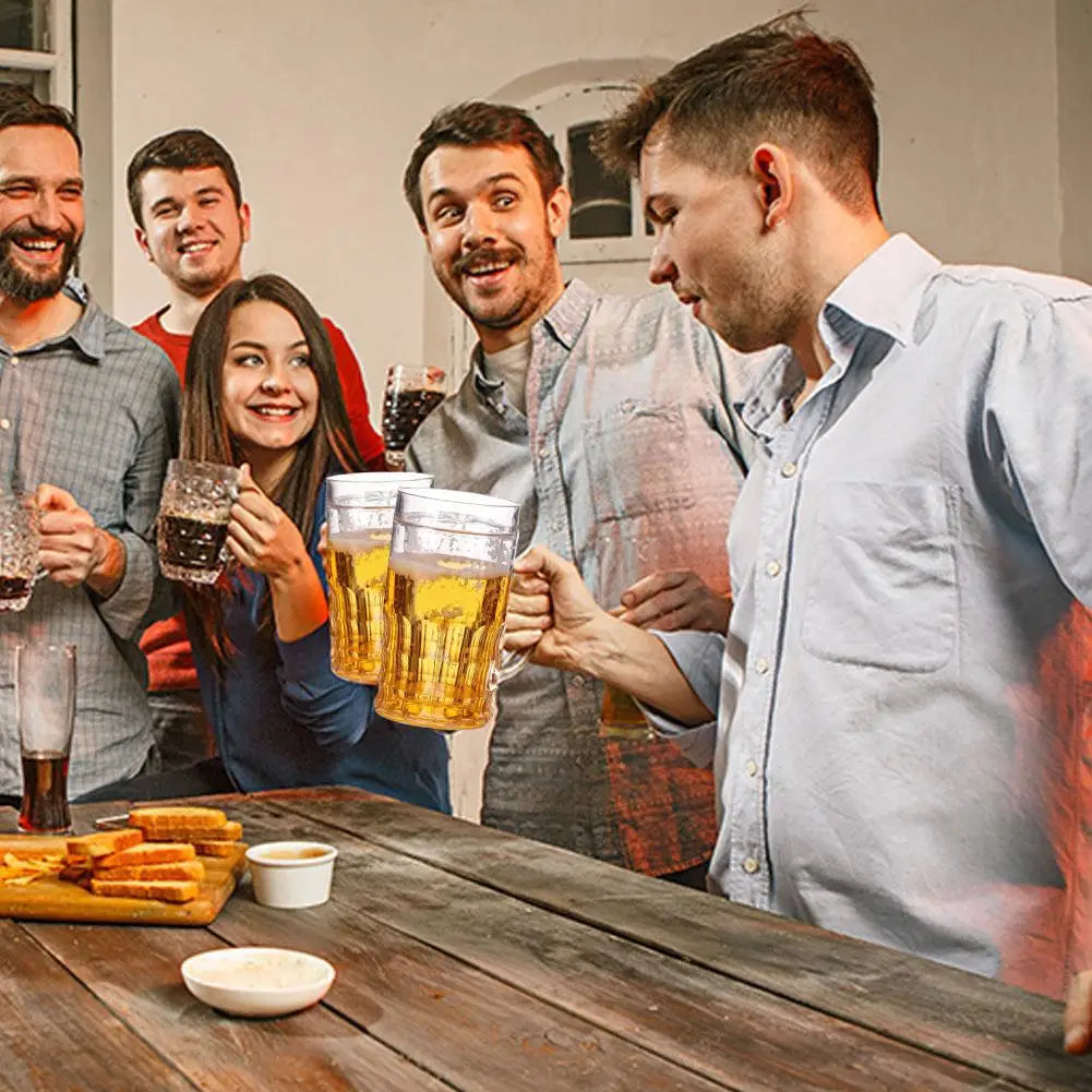 Tazza Da Birra Doppio Strato Realistica 400 Ml In Plastica A Due Piani Per Casa Moderna