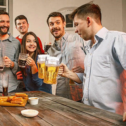 Tazza Da Birra Doppio Strato Realistica 400 Ml In Plastica A Due Piani Per Casa Moderna