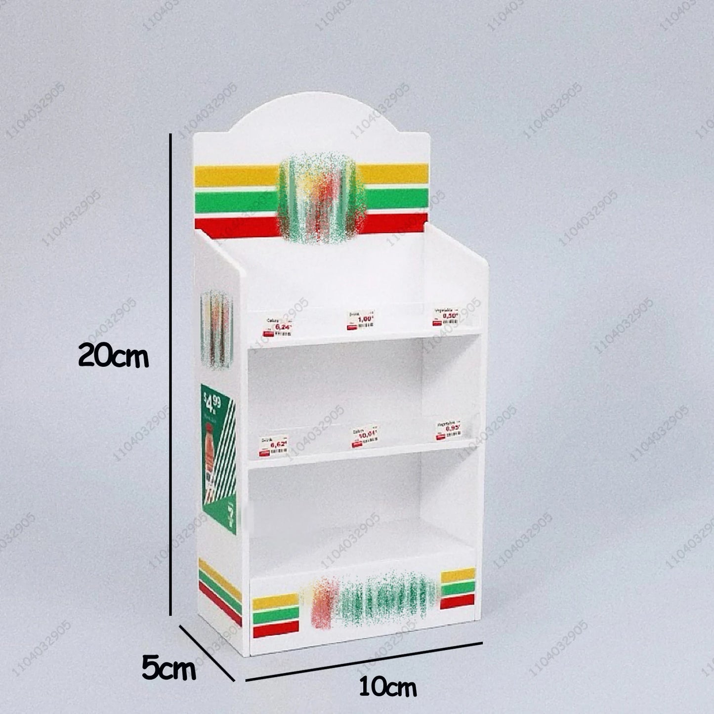 Negozio in miniatura mobili frigorifero congelatore scaffale bevanda fresca articoli alimentari giocattolo Mini artigianato casa delle bambole simulazione Scenario Display