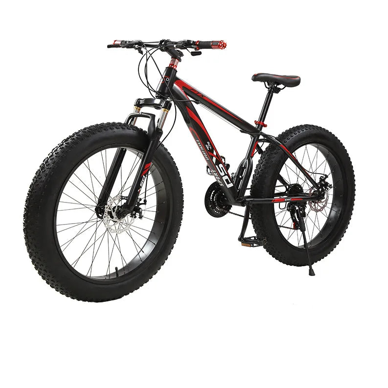 Fat Bike 26 Pollici Con Ammortizzatori Freni A Disco E Pneumatici Allargati Per Spiaggia Neve Fuoristrada