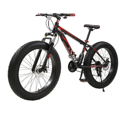Fat Bike 26 Pollici Con Ammortizzatori Freni A Disco E Pneumatici Allargati Per Spiaggia Neve Fuoristrada