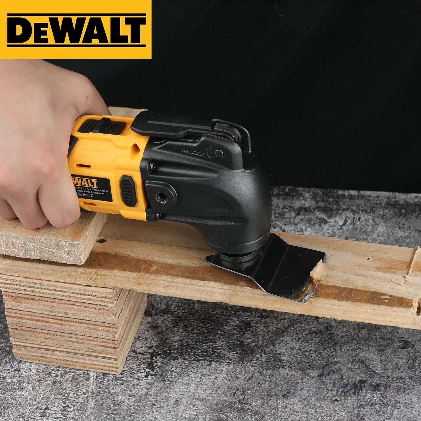 DeWalt Utensile Multifunzione Oscillante Senza Fili 21V Brushless con 5 Accessori Cambio Rapido Senza Attrezzi