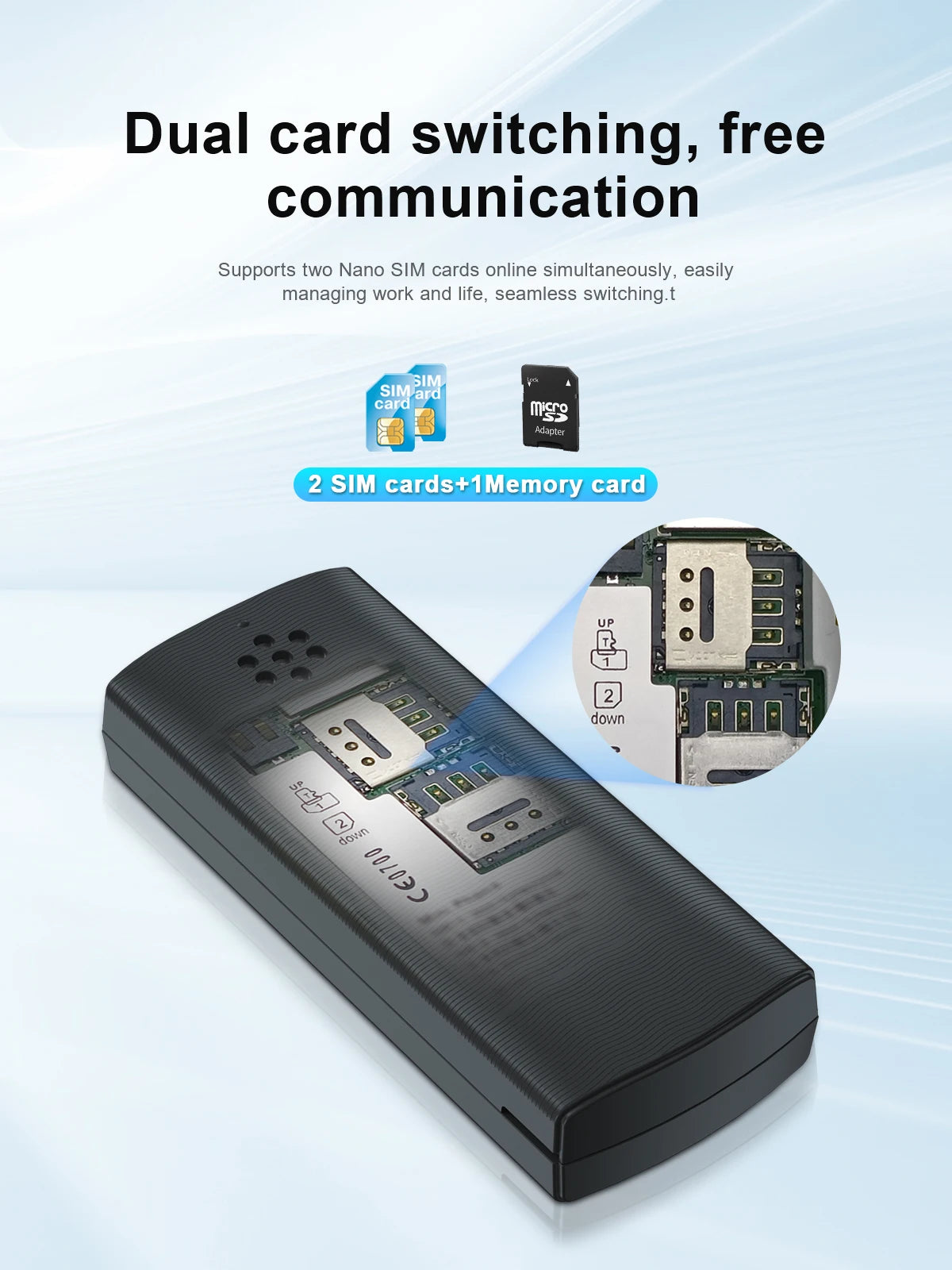 Servo BM150 Telefono Cellulare Mini Due Sim Registrazione Automatica Chiamate Blocco Lista Nera
