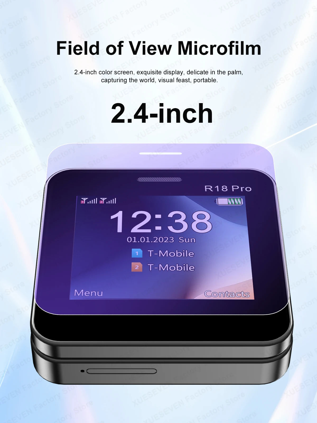 Telefono Mini Dual Sim Con Schermo Rotante Da 2,4 Pollici Slider Torcia E Funzione Blocco Contatti