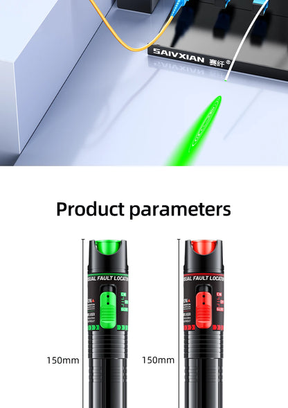 Penna Luce Verde e Rossa In Fibra Ottica Ricaricabile Con Tester 15 mW 30 mW 50 mW 100 mW