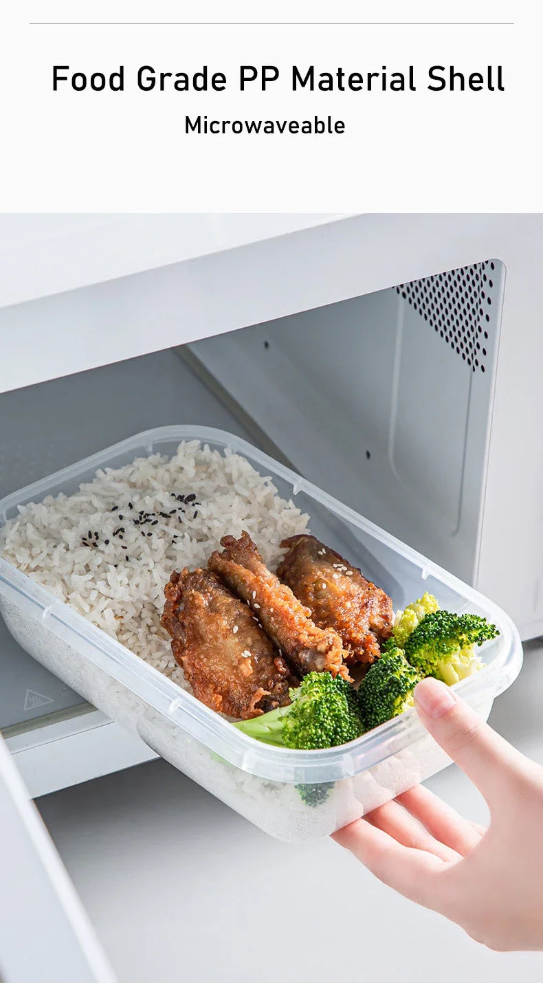 1/3PCS Scatola di Conservazione degli Alimenti Sottovuoto Contenitore di Immagazzinaggio Frigo Organizzatore Microonde Sicuro Conservazione Fresca Scatola di Tenuta Dispenser di Alimenti