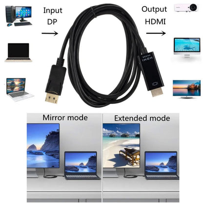 Cavo DisplayPort A HDMI 4K 1,8 m Connettore Maschio A Femmina Per Proiettore Monitor