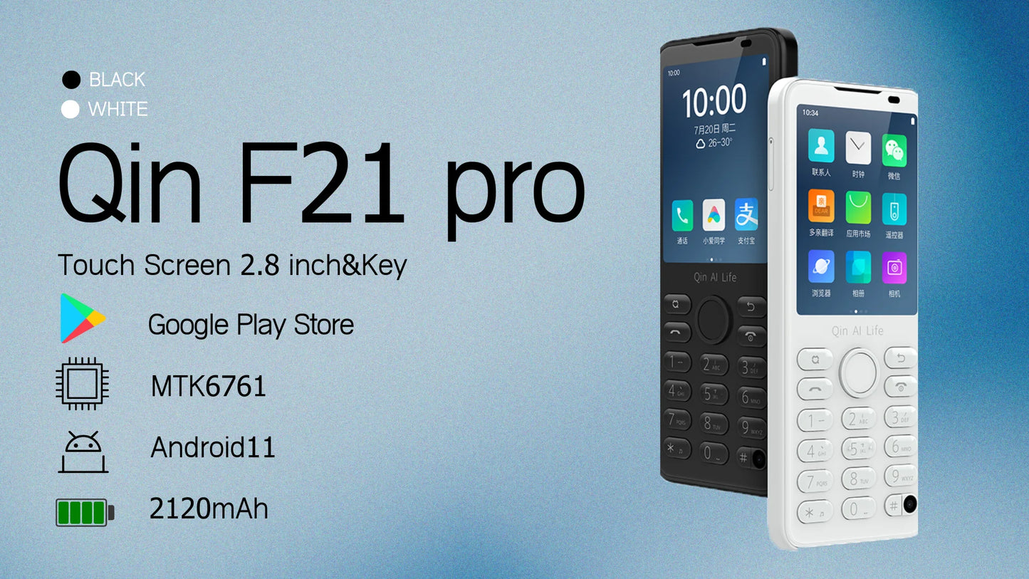 Qin F25 MTK8786 Non sbloccare Google Play Android 14 Schede SIM doppie 6 GB + 128 GB 2700 mAh WIFI Bluetooth Touch Schermo da 3,54 pollici