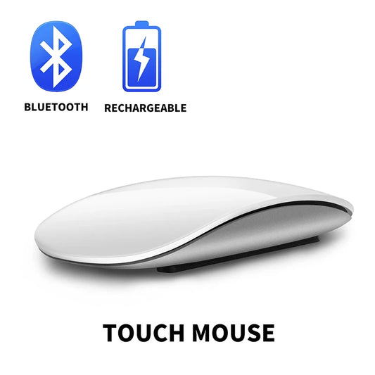 Mouse Wireless Dual Mode Bluetooth Sottile Ergonomico Ricaricabile Con Funzione Touch Per MacBook Air Pro PC Laptop