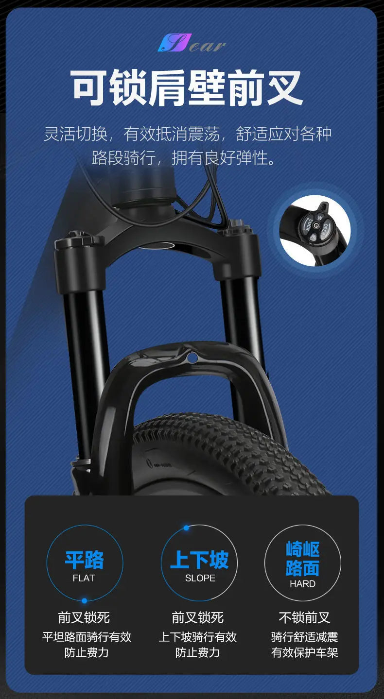 Bici MTB Doppio Ammortizzatore Adulti, Ruote 26 27.5 29, Freno a Disco, 24-30 Velocità per Tutte le Strade