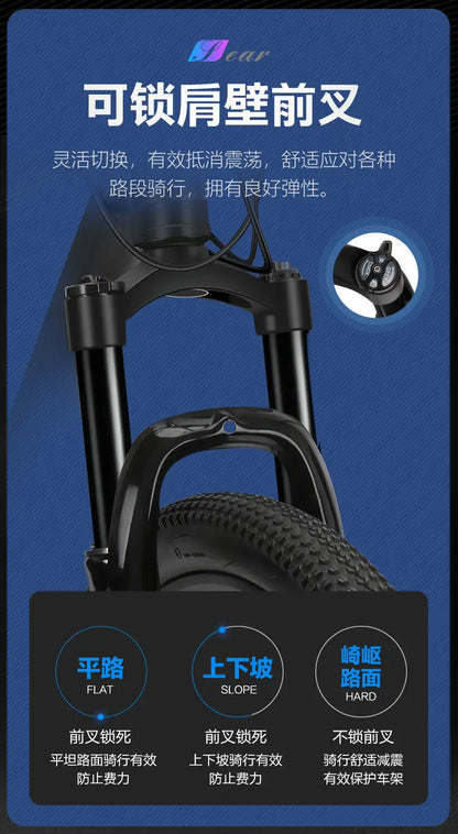Bici MTB Doppio Ammortizzatore Adulti, Ruote 26 27.5 29, Freno a Disco, 24-30 Velocità per Tutte le Strade