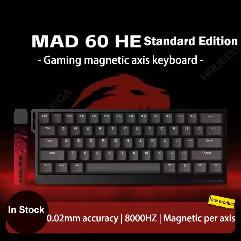MADLIONS Mad 60he Mad60HE Mad 68HE Tastiera meccanica Interruttore magnetico Wired Hot Swap 8K Velocità di traina Tastiera da gioco personalizzata