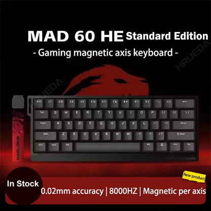 MADLIONS Mad 60he Mad60HE Mad 68HE Tastiera meccanica Interruttore magnetico Wired Hot Swap 8K Velocità di traina Tastiera da gioco personalizzata