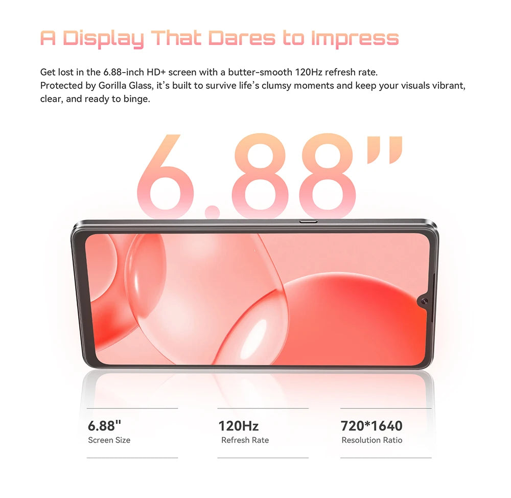 Cellulari Smartphone 5G Cubot X100, Android 15, Dimensity 7025, 6nm, 2.5GHz, schermo da 6.88 pollici 120Hz, 16GB RAM (8GB+8GB estesi), 256GB ROM, fotocamera da 64MP, batteria da 5100mAh, telefoni 5G, NFC telefono, GPS