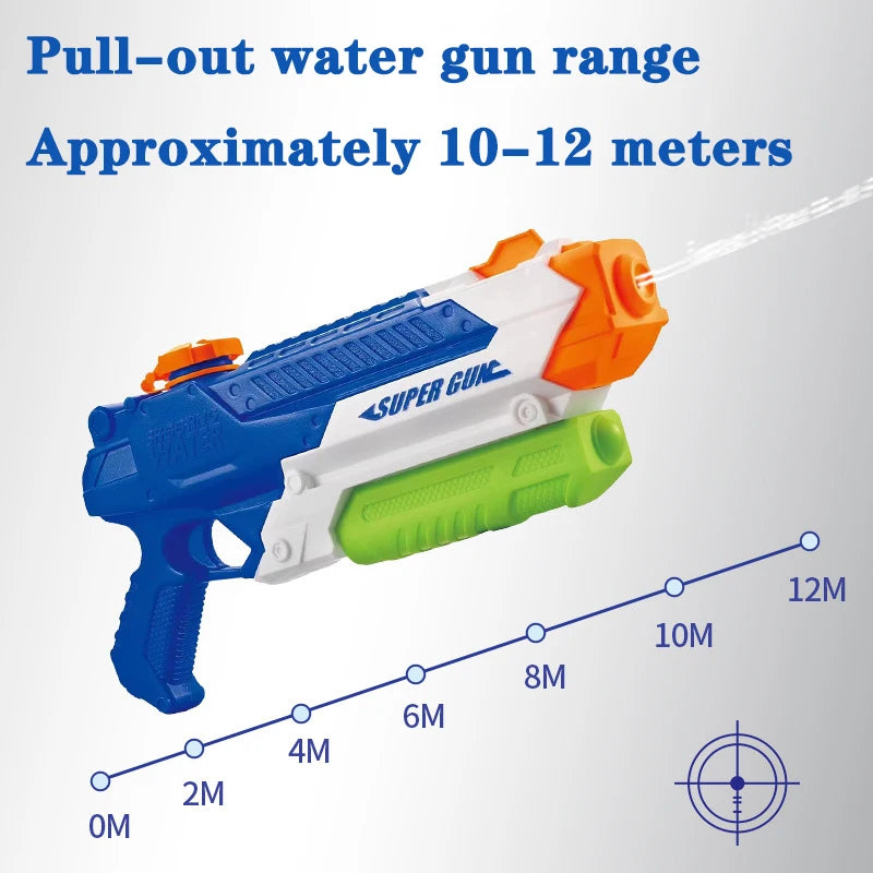 Pistola Ad Acqua 400cc Lungo Raggio Giocattolo Estivo Per Piscina Spiaggia Prato