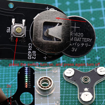 Kit Elettronico Fai Da Te Con Led E Gyro Per Circuiti Stampati Saldatura Facile E Componenti Inclusi