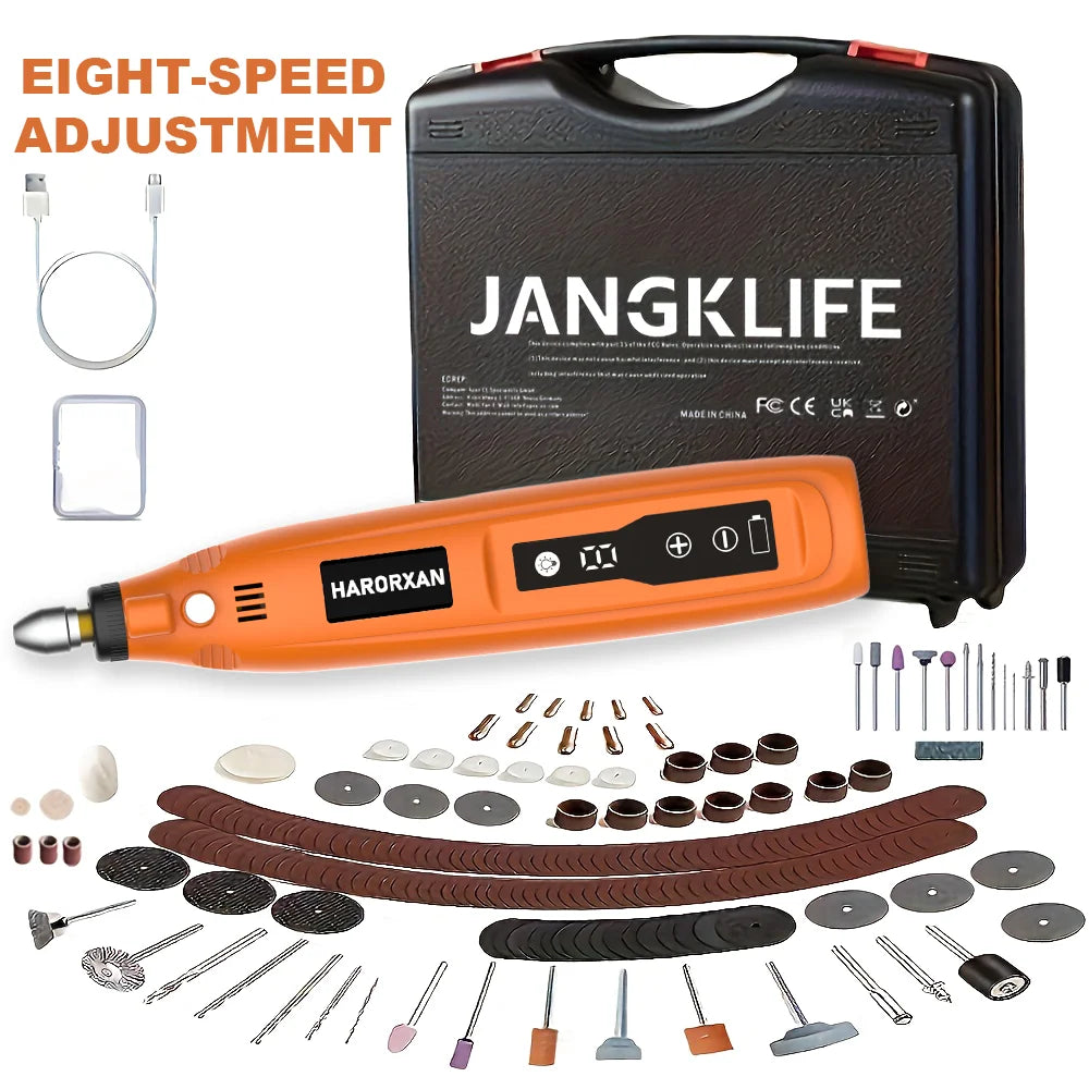 Kit Utensili Rotanti Usb Per Incisione Legno Gioielli Metallo Vetro Fai Da Te Precisione