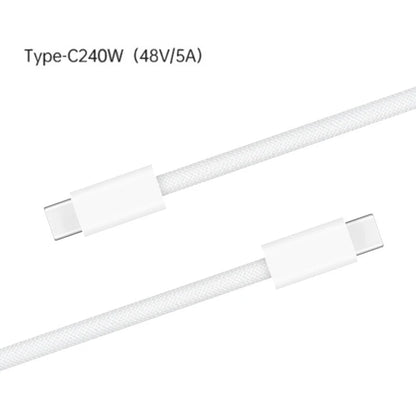Cavo di ricarica USB-C a USB-C da 240W, Cavo PD intrecciato a ricarica rapida per iPhone 15 16 17E 17 Max, iPad Air, MacBook Pro, ASUS, DELL