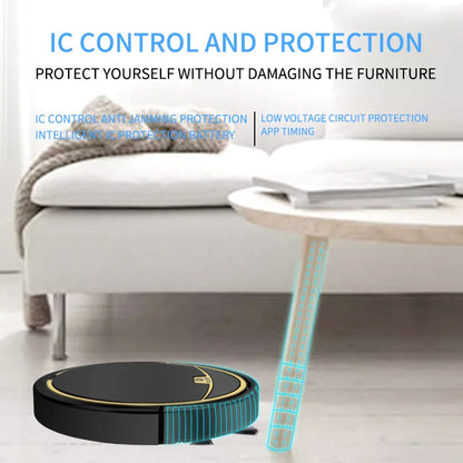 Aspirapolvere Robot Smart 2800 Pa Senza Fili Controllo Remoto Pulisce Pavimenti Asciutti e Bagnati