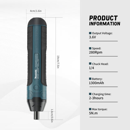 Cacciavite Elettrico Makita A Batteria Regolabile 1300 mAh Strumento Multifunzionale USB Per Smontaggio E Manutenzione