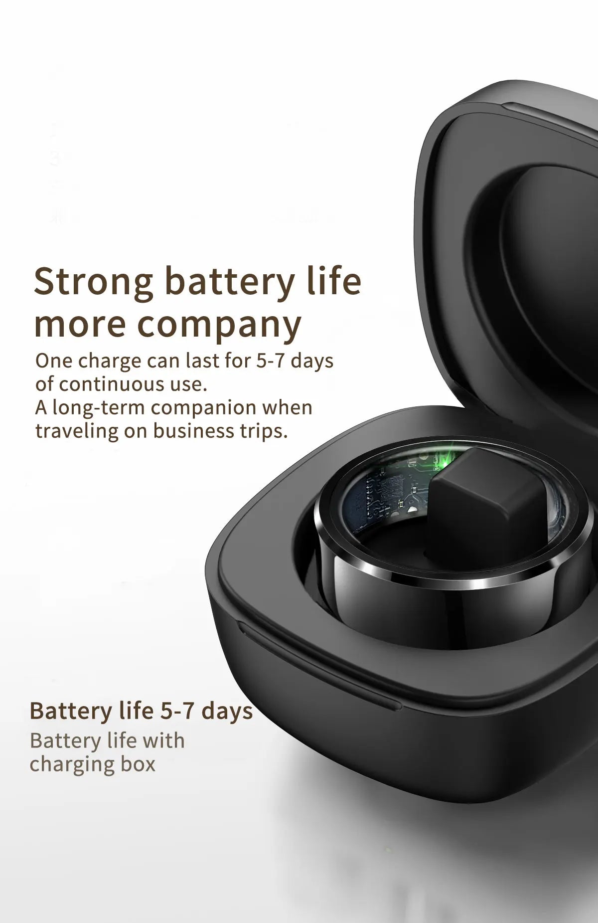 Anello Fitness Intelligente Per Huawei Xiaomi Tracciamento Attività Sonno Bluetooth Adatto iOS Android