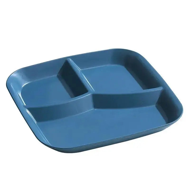 Piatto Quadrato In Plastica Con Tre Scomparti Per Pranzo Colazione Leggero Facile Da Lavare