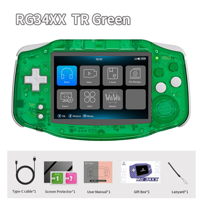 ANBERNIC RG 34XX Console di gioco portatile Schermo IPS 720*480 da 3,4 pollici Linux 64 bit 3500 mAH Bluetooth RG34XX Lettori di videogiochi retrò