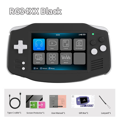 ANBERNIC RG 34XX Console di gioco portatile Schermo IPS 720*480 da 3,4 pollici Linux 64 bit 3500 mAH Bluetooth RG34XX Lettori di videogiochi retrò