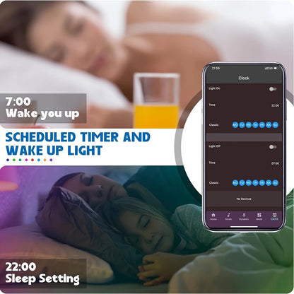 Strisce LED RGB Con Controllo App Nastro Flessibile 5m 10m 20m 30m Per Decorazione Camera Da Letto