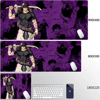 Jujutsu Kaisen Gojo Mousepad Giappone Hot Anime Mouse Pad PC Cool Gaming Tastiera Tappeto XXL Laptop Tappetino da scrivania esteso Nuovo Gamer Tappeto