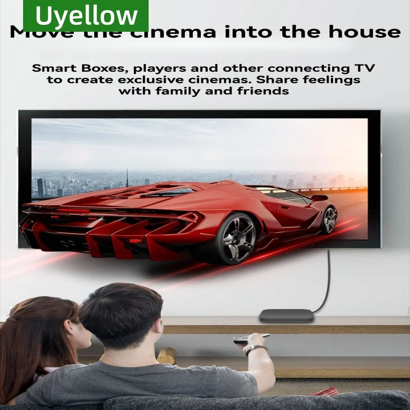 Uyellow 48Gbps Cavo compatibile HDMI 8K 60Hz 50cm 1m 2m 3m 5m Cavo 2.1 compatibile HDMI 4K 120Hz HDR Video con effetti 3D per PC HDTV