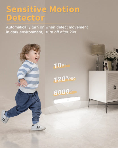 Lampada Da Armadio Con Sensore Di Movimento E Batteria Ricaricabile Barra Luminosa Touch Da 60 Led Per Luce Notturna