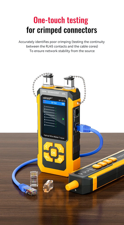 Noyafa NF 8518 Tester di Rete e Localizzatore Cavi Misuratore POE NCV QC e Guasti
