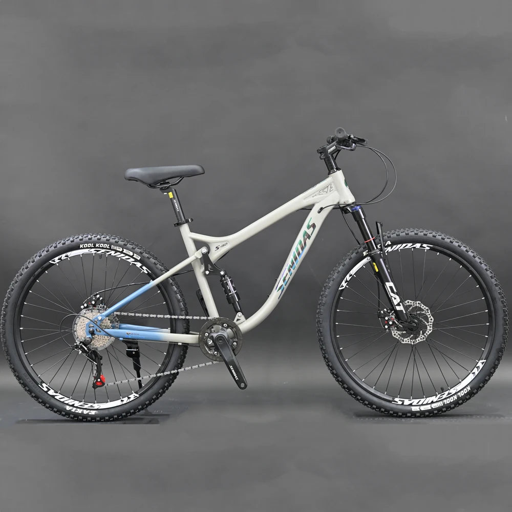 Bicicletta da Montagna 26 Pollici 8 Velocità Adulti con Telaio in Acciaio e Freni a Disco