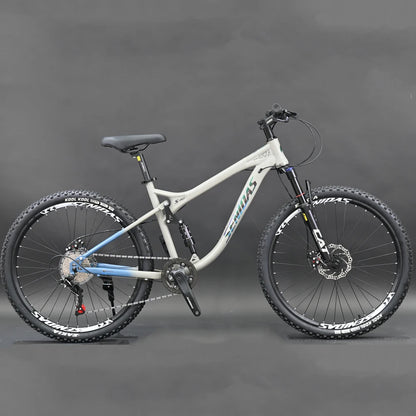 Bicicletta da Montagna 26 Pollici 8 Velocità Adulti con Telaio in Acciaio e Freni a Disco