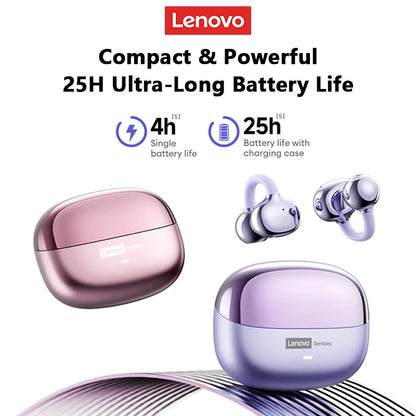 Lenovo LE302 Auricolari Bluetooth 6.0 Con Cancellazione Del Rumore, Lunga Durata Batteria, Microfono E Siri