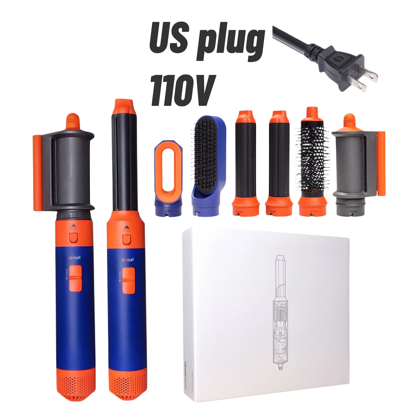Styler per capelli 6 in 1 Nuovo asciugacapelli liscio per capelli styler per capelli 6 in 1 con barile di arricciatura Spazzola ad aria calda Strumento per lo styling MultiStyler