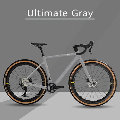 Bici Gravel In Fibra Di Carbonio 700C GRX 600 11 Velocità Con Ruote E Forcella In Carbonio