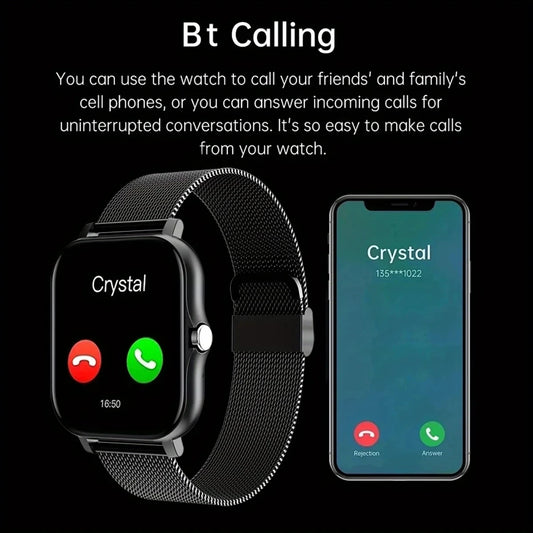 Smartwatch Da 1,83 Pollici Con Touchscreen Completo Per Fitness E Chiamate Bluetooth