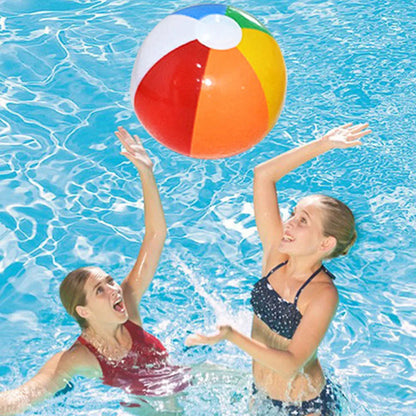 Pallone Da Spiaggia Gonfiabile 40 Cm Colorato Per Giochi In Piscina E Feste Estive
